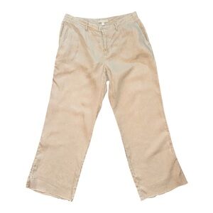 BANANA REPUBLIC Women’s Linen Trousers With‎ Raw Hem Size 8